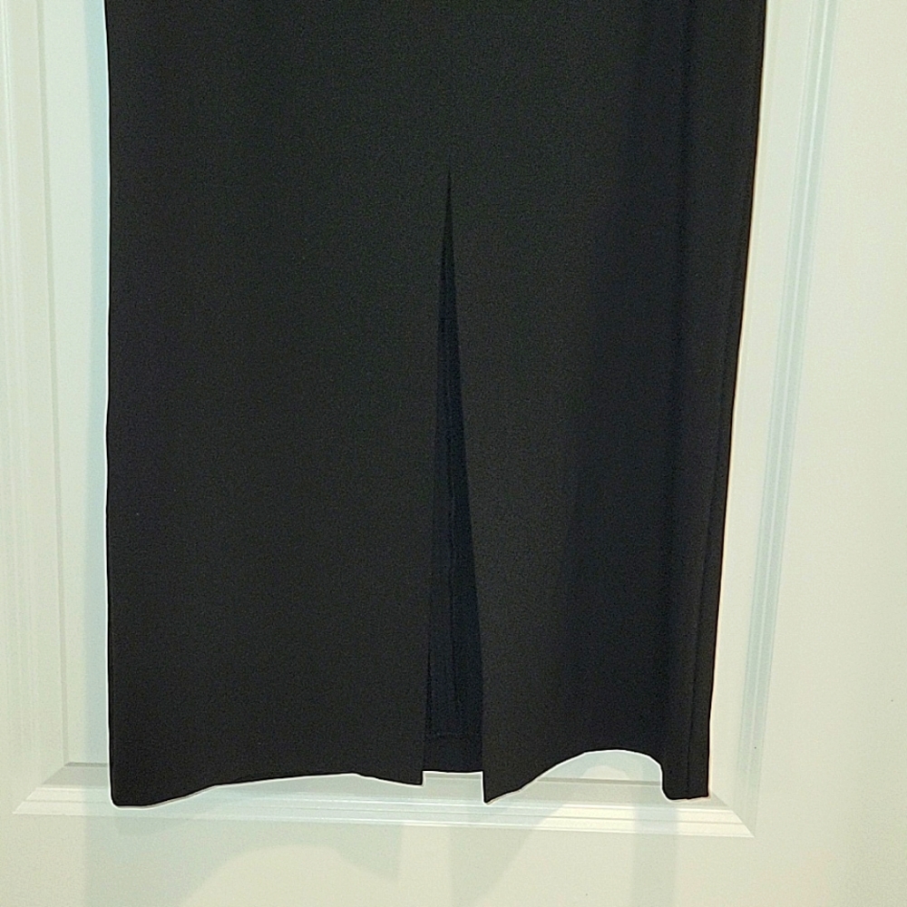 Liz Claiborne Front Slit Elegant Black Skirt - Picture 3 of 10